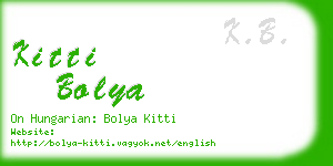 kitti bolya business card